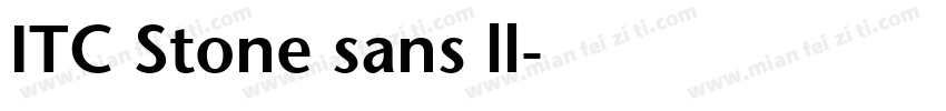 ITC Stone sans ll字体转换